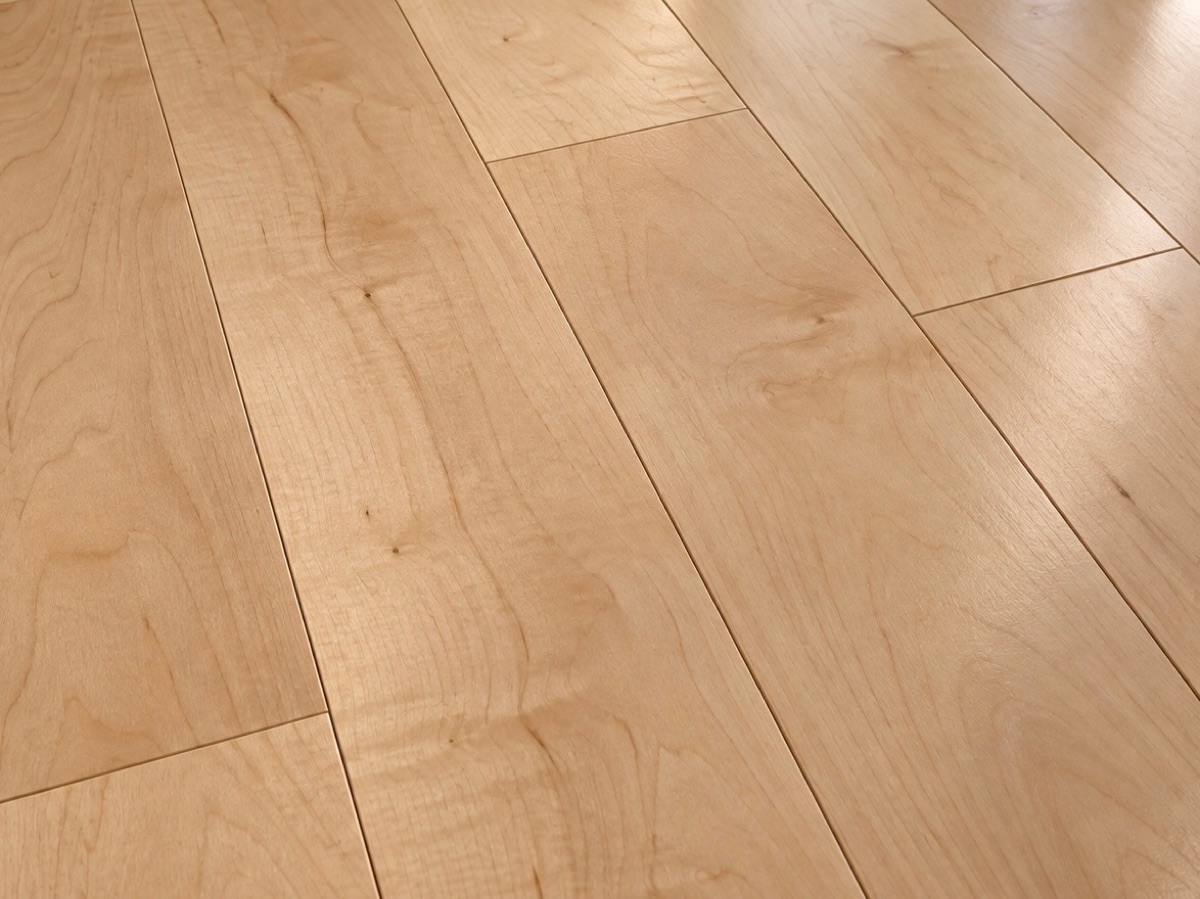 Light, honey-toned birch hardwood planks